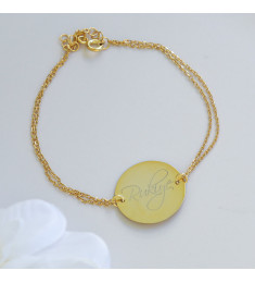 اسوارة فضة خالص بإسم مرصع كريستال #717