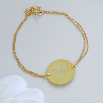 اسوارة فضة خالص بإسم مرصع كريستال #717