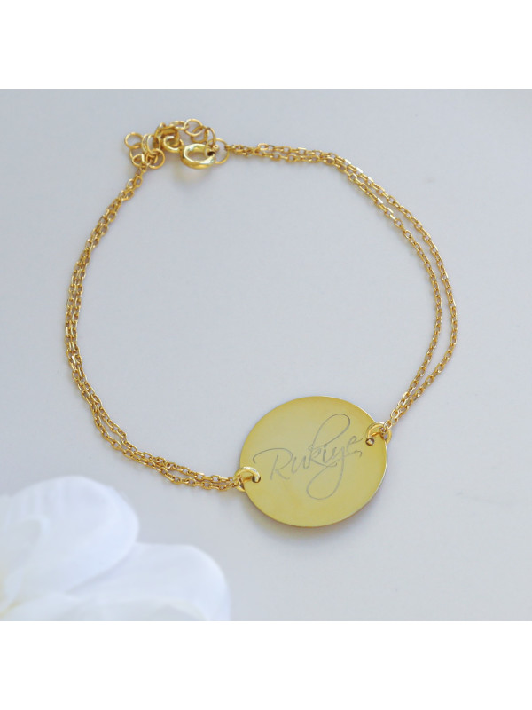 اسوارة فضة خالص بإسم مرصع كريستال #717