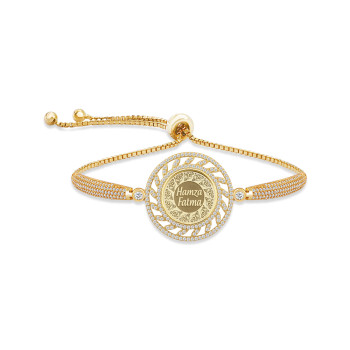 اسوارة فضة خالص باسمين مرصع كريستال #302