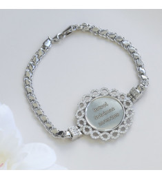 اسوارة فضة مطلي ذهب مرصع بالكرستال باسمين #707