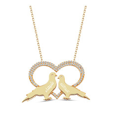 سلسال فضة خالص باسمين مرصع كريستال #289