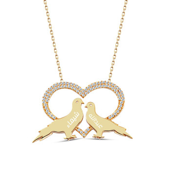 سلسال فضة خالص باسمين مرصع كريستال #289 