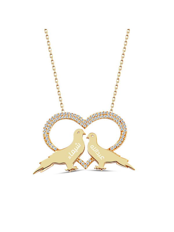 سلسال فضة خالص باسمين مرصع كريستال #289