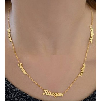 سلسال فضة خالص بست اسماء #1020