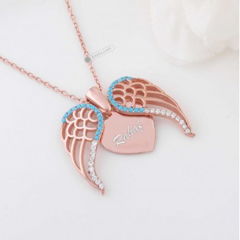 سلسال جناح الطير فضة #1017