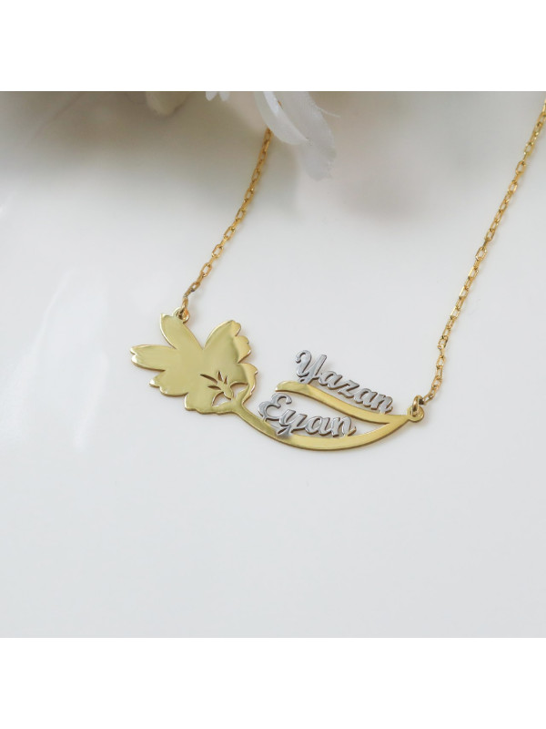 سلسال فضة خالص باسمين #195