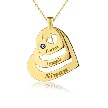 سلسال العائلة فضة خالص بخمس اسماء #354 