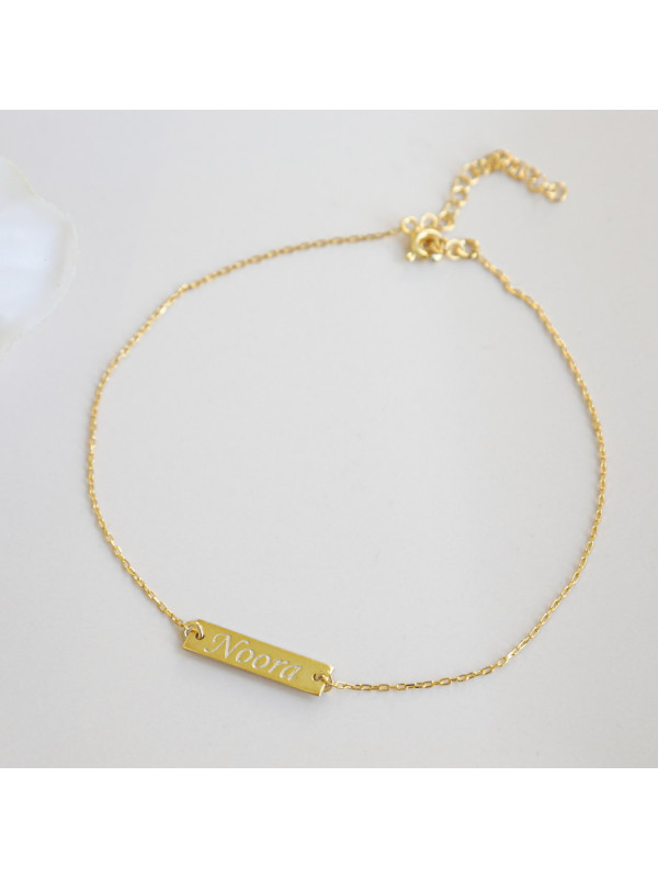 خلخال فضة خالص بإسم ليزر #310