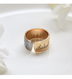 خاتم  فضة خالص بإسم  #954