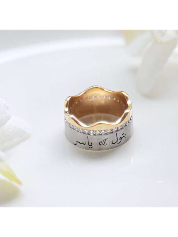 خاتم  فضة خالص بإسم  #955