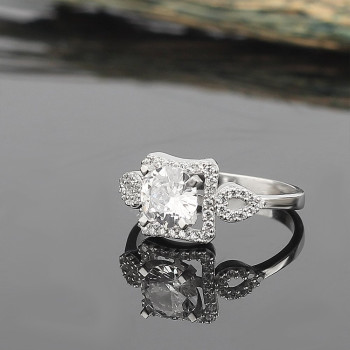 خاتم فضة خالص #406