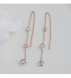 حلق بثلاث زركون#932