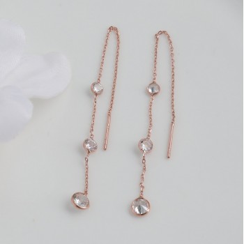 حلق بثلاث زركون#932