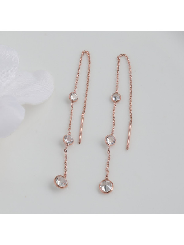 حلق بثلاث زركون#932