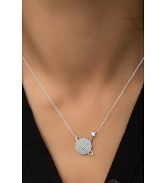 سلسال الكواكب والنجمة فضة خالص #488