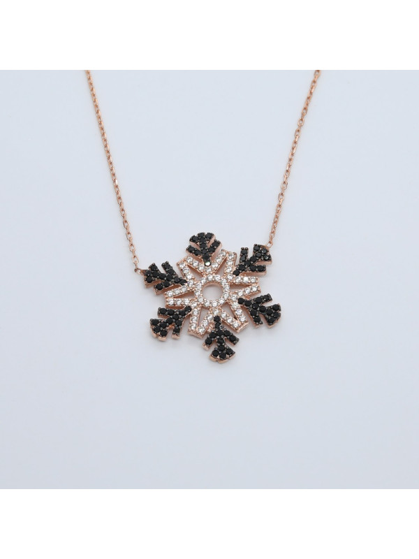 سلسال الثلج فضة خالص مرصع كريستال #466