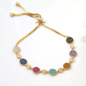 اسوراة ملون فضة خالص #475