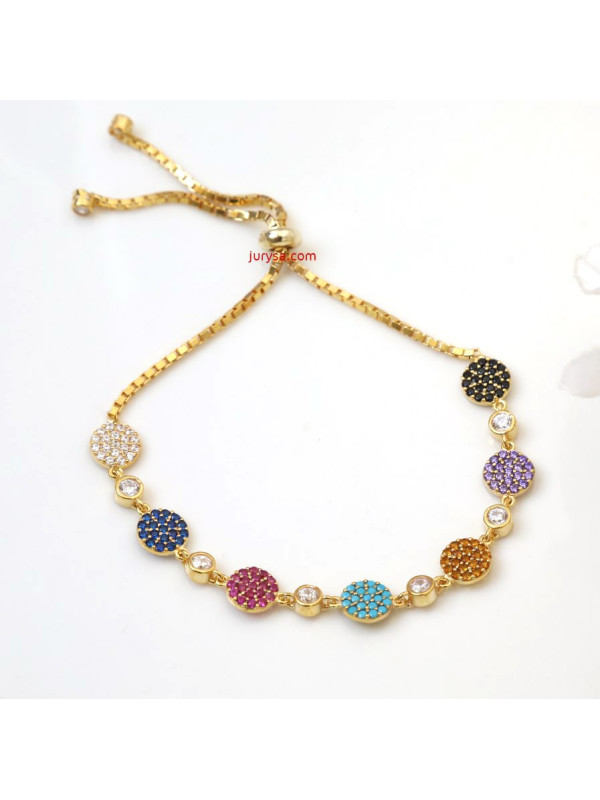 اسوراة ملون فضة خالص #475