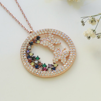 سلسال الفراشة فضة خالص #790