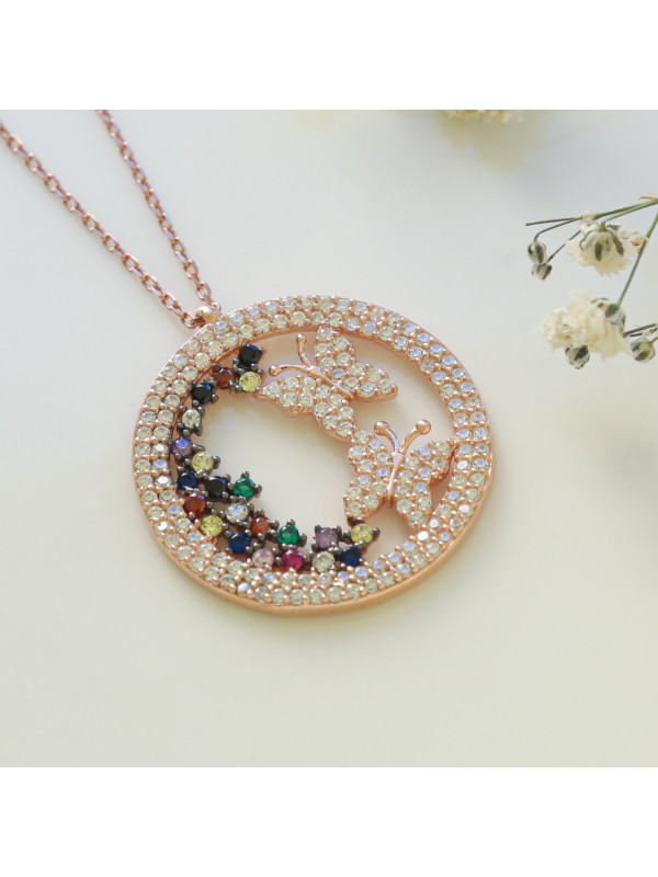 سلسال الفراشة فضة خالص #790