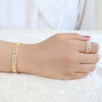 طقم اسوارة وخاتم  فضة خالص  #507