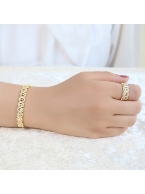 طقم اسوارة وخاتم  فضة خالص  #507