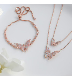 طقم حبة الثلج فضة خالص #957