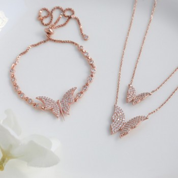 طقم حبة الثلج فضة خالص #957