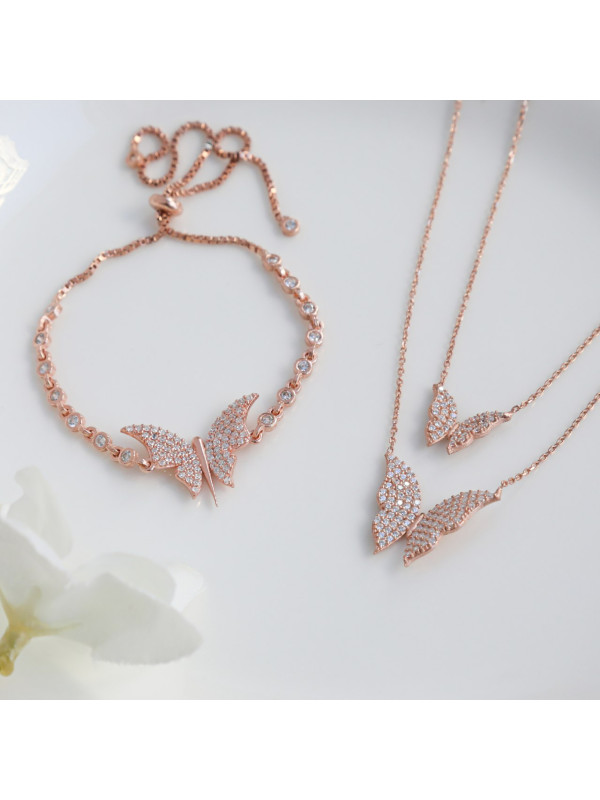 طقم حبة الثلج فضة خالص #957