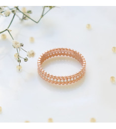 خاتم فضة خالص مرصع كريستال #503