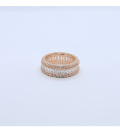 خاتم فضة خالص بكريستال #496