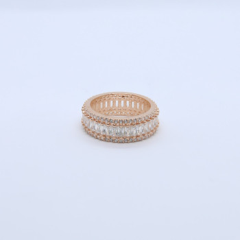 خاتم فضة خالص بكريستال #496 