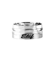 خاتم  فضة خالص بإسم  #517