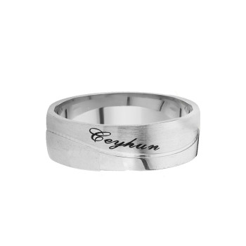 خاتم  فضة خالص بإسم  #518