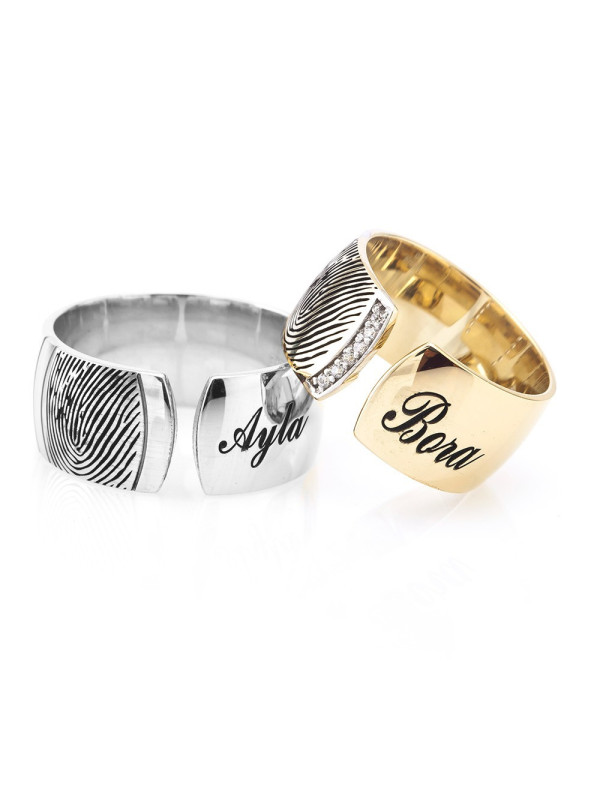 خاتم كبلز فضة خالص مرصع كريسال # 512