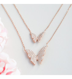 سلسال الفراشة فضة خالص #799