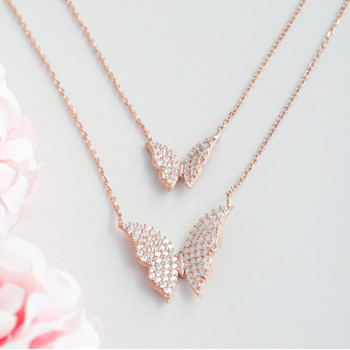 سلسال الفراشة فضة خالص #799