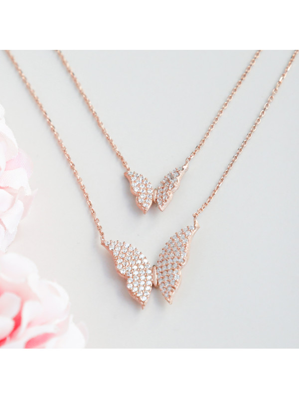 سلسال الفراشة فضة خالص #799