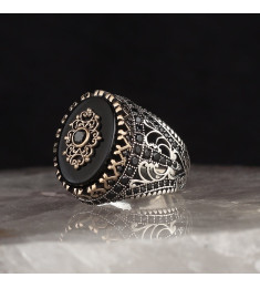  خاتم أونيكس فضة #810
