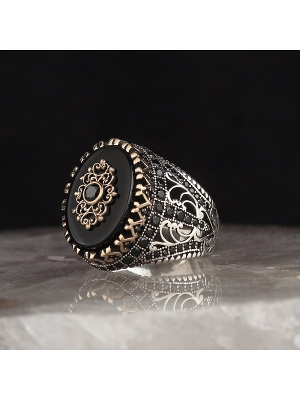  خاتم أونيكس فضة #810