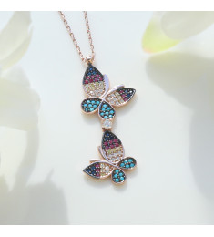 سلسال الفراشة فضة خالص #700