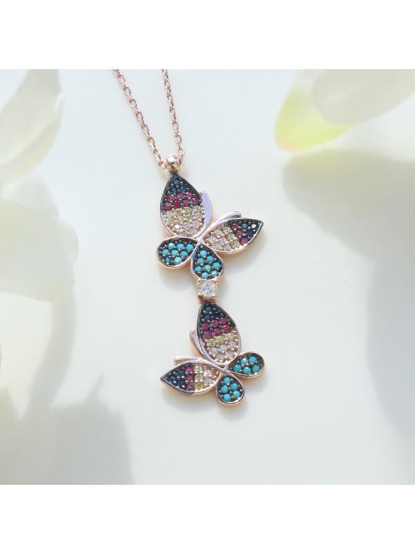 سلسال الفراشة فضة خالص #700