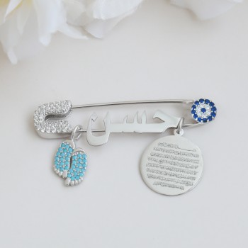 بروش فضة خالص بالكريستال  #612