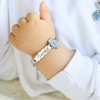 اسوراة يد ورجل فضة خالص بالكريستال  #529 