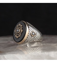  خاتم أونيكس فضة #799