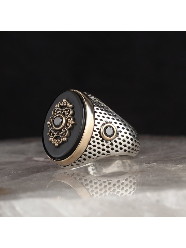  خاتم أونيكس فضة #799