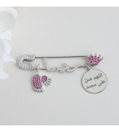 بروش فضة خالص بالكريستال  #154