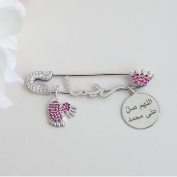 بروش فضة خالص بالكريستال  #154