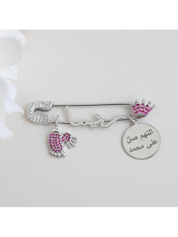 بروش فضة خالص بالكريستال  #154